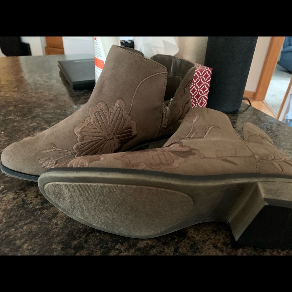 Tan ankle booties
